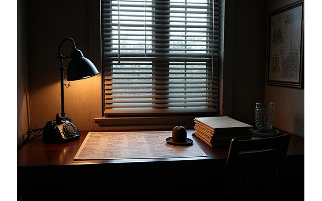 필름 느와르 테마 탐정 게임룸